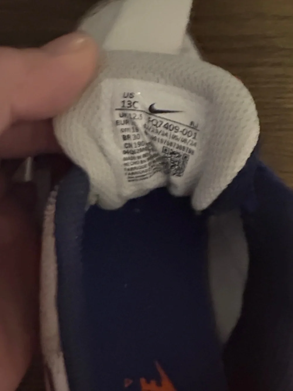 Nike Kids Blue, Orange & White Athletic Sneakers